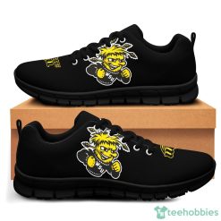 NCAA Wichita State Shockers Black Sneakers Sport Running Shoes For Fans Product Photo 2