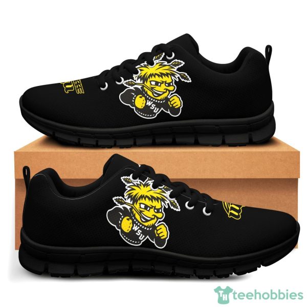 NCAA Wichita State Shockers Black Sneakers Sport Running Shoes For Fans Product Photo 2