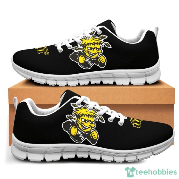 NCAA Wichita State Shockers Black Sneakers Sport Running Shoes For Fans Product Photo 1