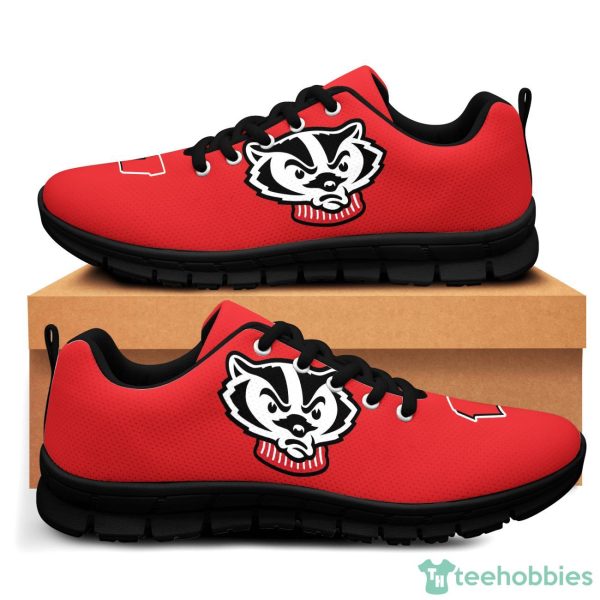 NCAA Wisconsin Badgers Sneakers Sport Running Shoes For Fans Product Photo 2