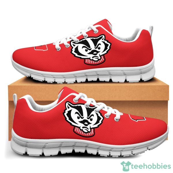 NCAA Wisconsin Badgers Sneakers Sport Running Shoes For Fans Product Photo 1