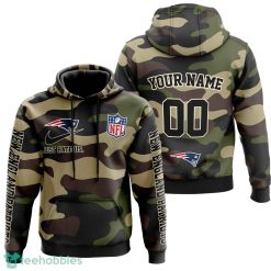 New England Patriots Personalized Name And Number Hoodie Camo Style For Fans Product Photo 1
