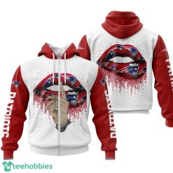 New England Patriots Red Lips 3D Printing Hoodie For Men And Women Product Photo 2