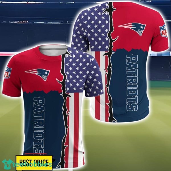 New England Patriots US Flag 3D Printing T-Shirt Hoodie Sweatshirt For Fans Product Photo 5