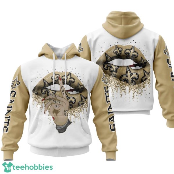 New Orleans Saints Lips 3D Printing Hoodie For Men And Women Product Photo 1
