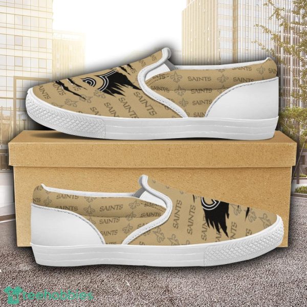 New Orleans Saints Logo Team Slip On Shoes Trending Goft For Fans Product Photo 2