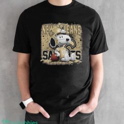 New Orleans Saints Mix Snoopy Shirt - Black Unisex T-Shirt