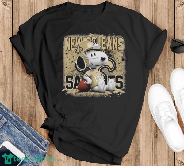 New Orleans Saints Mix Snoopy Shirt - Black T-Shirt