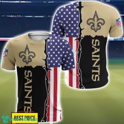 New Orleans Saints US Flag 3D Printing T-Shirt Hoodie Sweatshirt For Fans Product Photo 5