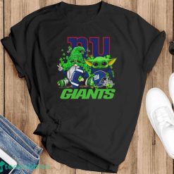 New York Giants Baby Yoda Happy St.Patrick’s Day Shamrock Shirt - Black T-Shirt
