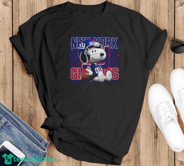 New York Giants Mix Snoopy Shirt - Black T-Shirt
