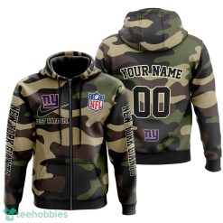 New York Giants Personalized Name And Number Hoodie Camo Style For Fans Product Photo 2