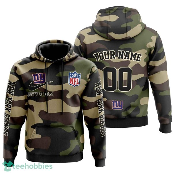 New York Giants Personalized Name And Number Hoodie Camo Style For Fans Product Photo 1
