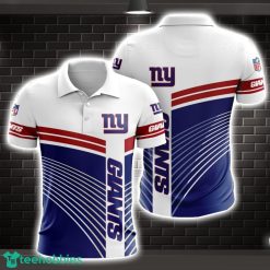 New York Giants Striped Style 3D Polo Shirt Shirt For Sport Golf Lover Product Photo 1