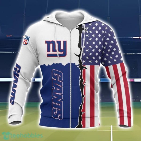 New York Giants US Flag 3D Printing T-Shirt Hoodie Sweatshirt For Fans Product Photo 2