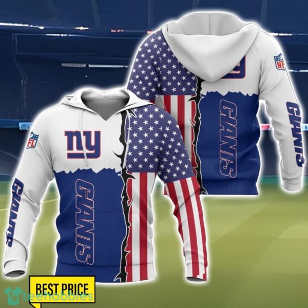 New York Giants US Flag 3D Printing T-Shirt Hoodie Sweatshirt For Fans Product Photo 1