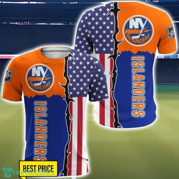 New York Islanders US Flag 3D All Over Printed T-shirt Hoodie Sweatshirt Product Photo 5