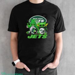 New York Jets Baby Yoda Happy St.Patrick’s Day Shamrock Shirt - Black Unisex T-Shirt