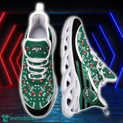 New York Jets NFL Ball Pattern Black And White Clunky Max Soul Shoes Running Lover Gift Product Photo 2