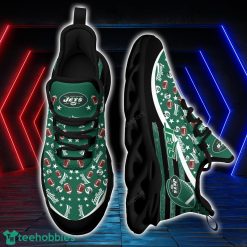 New York Jets NFL Ball Pattern Black And White Clunky Max Soul Shoes Running Lover Gift Product Photo 1