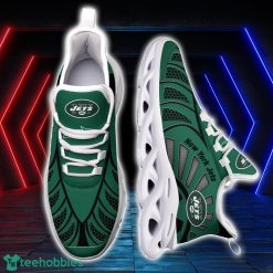 New York Jets NFLBlack And White Clunky Max Soul Shoes New Designs For Fans Product Photo 2