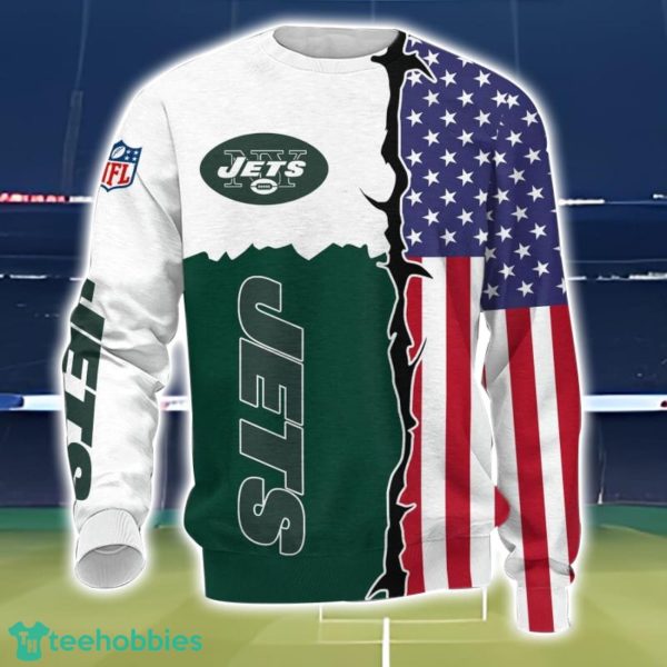 New York Jets US Flag 3D Printing T-Shirt Hoodie Sweatshirt For Fans Product Photo 3