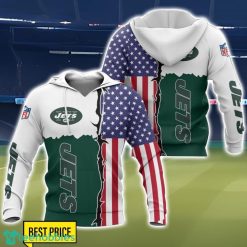 New York Jets US Flag 3D Printing T-Shirt Hoodie Sweatshirt For Fans Product Photo 1