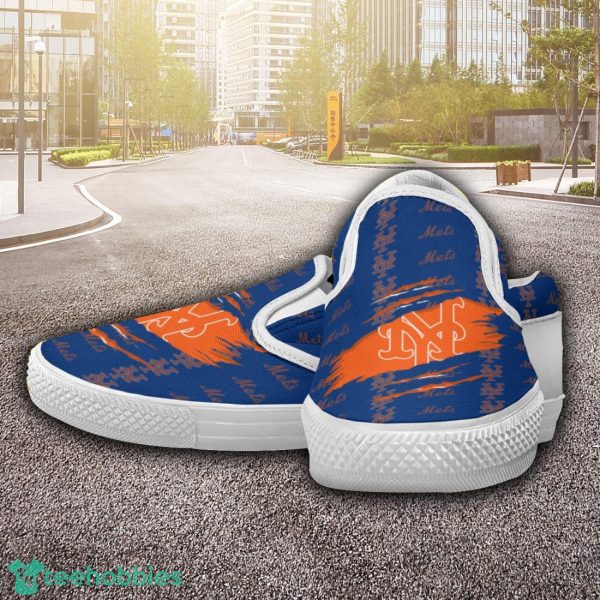 New York Mets Logo Team Slip On Shoes Trending Goft For Fans Product Photo 1