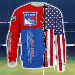 New York Rangers US Flag 3D All Over Printed T-shirt Hoodie Sweatshirt Product Photo 3