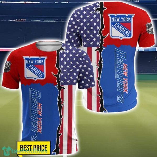 New York Rangers US Flag 3D All Over Printed T-shirt Hoodie Sweatshirt Product Photo 5