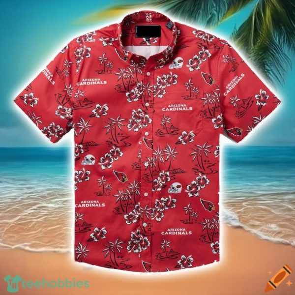 NFL Arizona Cardinals Floral 3D Hawaiian Shirt Summer Gift For NFL Fans Product Photo 1