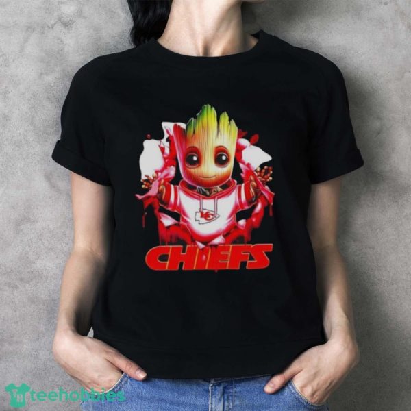 NFL Kansas City Chiefs Baby Groot shirt - Ladies T-Shirt