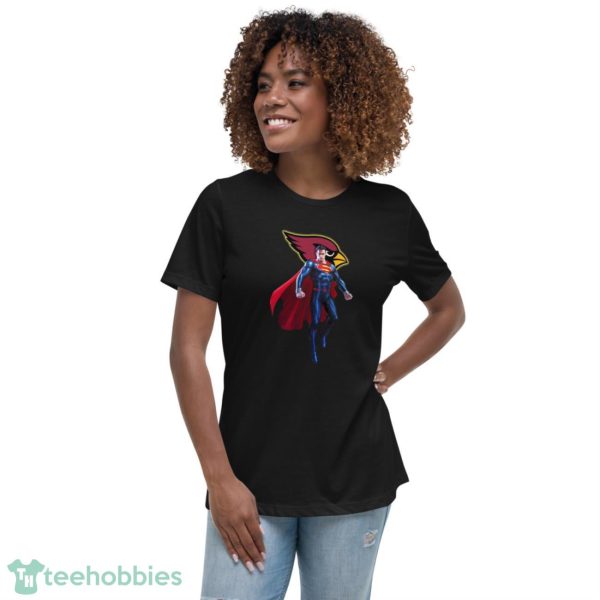 NFL Superman DC Sports Football Arizona Cardinals T Shirt - Women's Relaxed Short Sleeve Jersey Tee