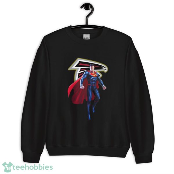 NFL Superman DC Sports Football Atlanta Falcons T Shirt - Unisex Heavy Blend Crewneck Sweatshirt