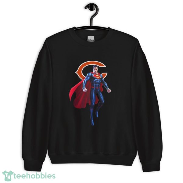 NFL Superman DC Sports Football Chicago Bears T Shirt - Unisex Heavy Blend Crewneck Sweatshirt