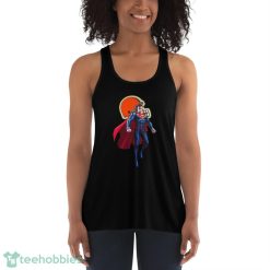 NFL Superman DC Sports Football Cleveland Browns T Shirt - Women's Flowy Racerback Tank