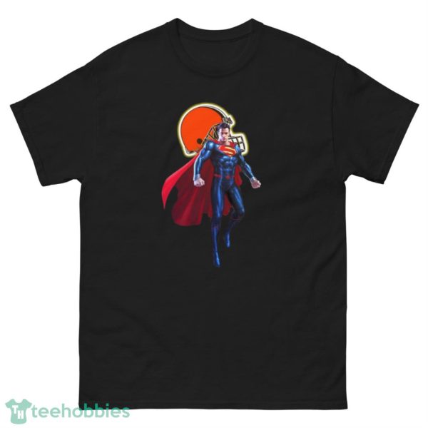 NFL Superman DC Sports Football Cleveland Browns T Shirt - G500 Men’s Classic Tee