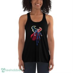 NFL Superman DC Sports Football Houston Texans T Shirt - Women's Flowy Racerback Tank