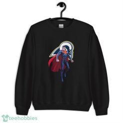 NFL Superman DC Sports Football Los Angeles Rams T Shirt - Unisex Heavy Blend Crewneck Sweatshirt