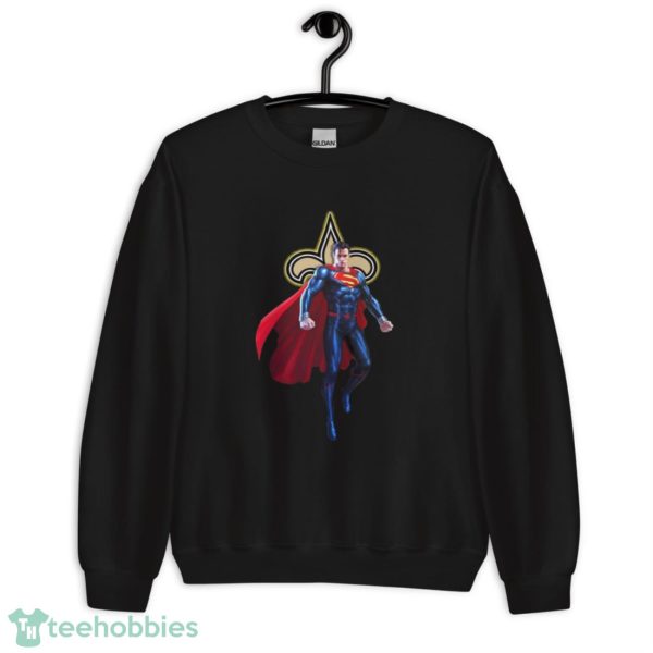 NFL Superman DC Sports Football New Orleans Saints T Shirt - Unisex Heavy Blend Crewneck Sweatshirt