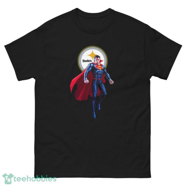 NFL Superman DC Sports Football Pittsburgh Steelers T Shirt - G500 Men’s Classic Tee