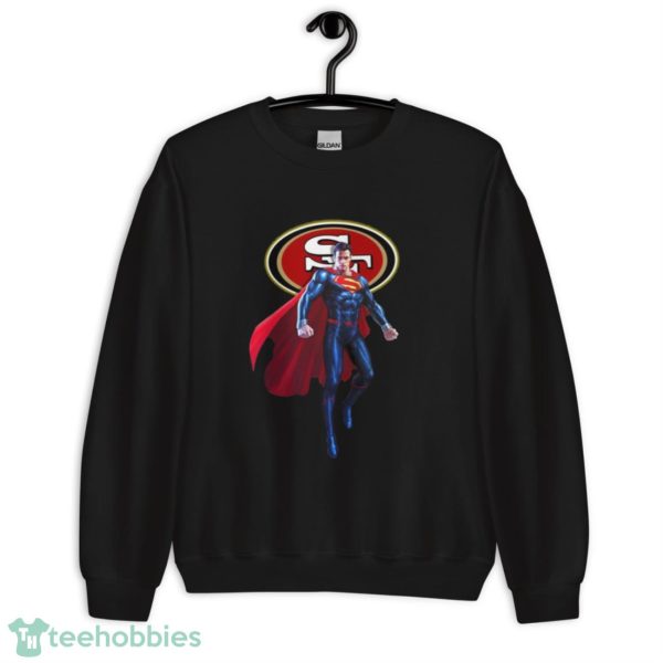 NFL Superman DC Sports Football San Francisco 49ers T Shirt - Unisex Heavy Blend Crewneck Sweatshirt