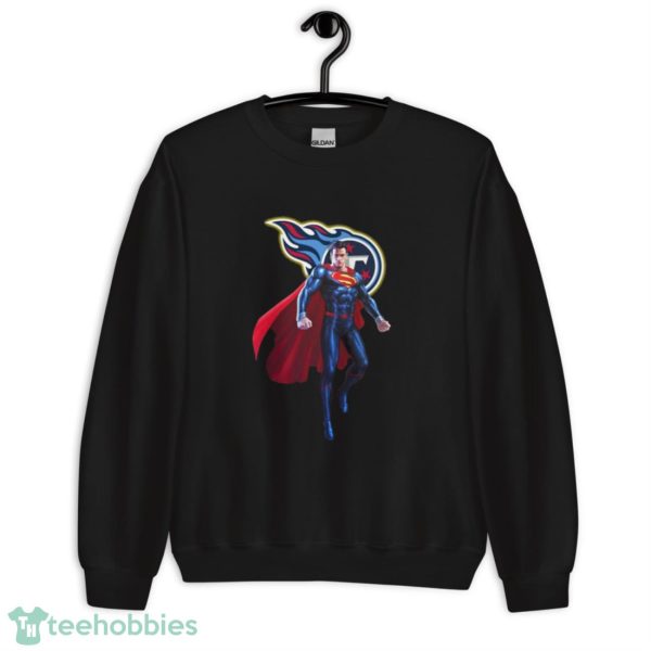 NFL Superman DC Sports Football Tennessee Titans T Shirt - Unisex Heavy Blend Crewneck Sweatshirt