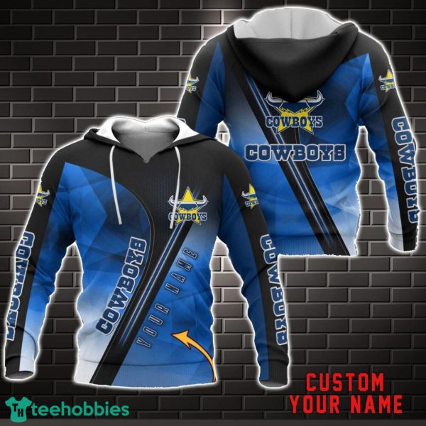 North Queensland Cowboys 3D Hoodie All over Printed Unisex Hoodie Custom Name Product Photo 1