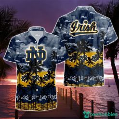 Notre Dame Fighting Irish Beach Shirt Cosconut Pattern 3D Hawaiian Shirt For Men And Women Product Photo 1