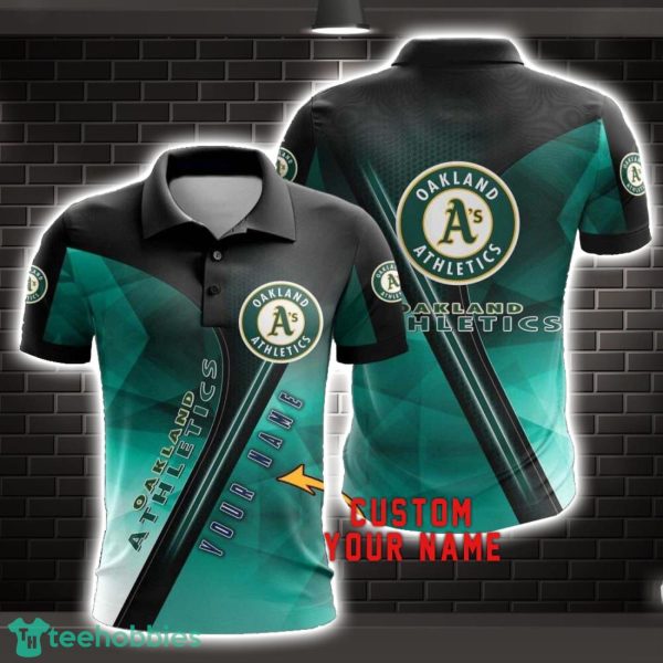 Oakland Athletics Sport Polo Shirt For Men Custom Name Product Photo 1