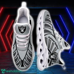 Oakland Raiders NFLBlack And White Clunky Max Soul Shoes New Designs For Fans Product Photo 2