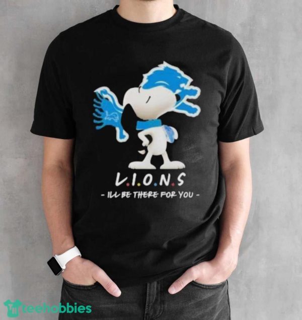 Official Detroit Lions I’ll Be There For You Friends Snoopy Shirt - Black Unisex T-Shirt