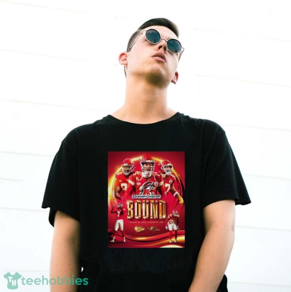 Official Official Kansas City Chiefs 2023-2024 AFC Championship Bound Shirt - G500 Gildan T-Shirt