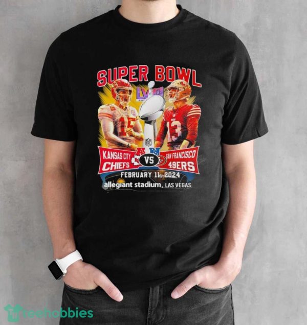 Official Official San Francisco 49ers Vs Kansas City Chiefs Super Bowl LVIII Players Matchup Shirt - Black Unisex T-Shirt